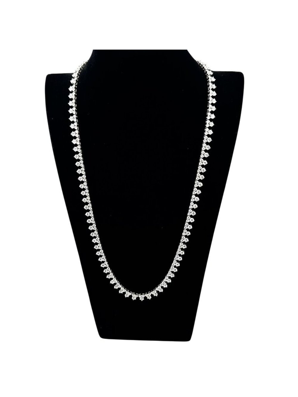 Bella Luce 71ctw Cubic Zirconia Sterling Silver Tennis Necklace 26 Inch 63 Grams